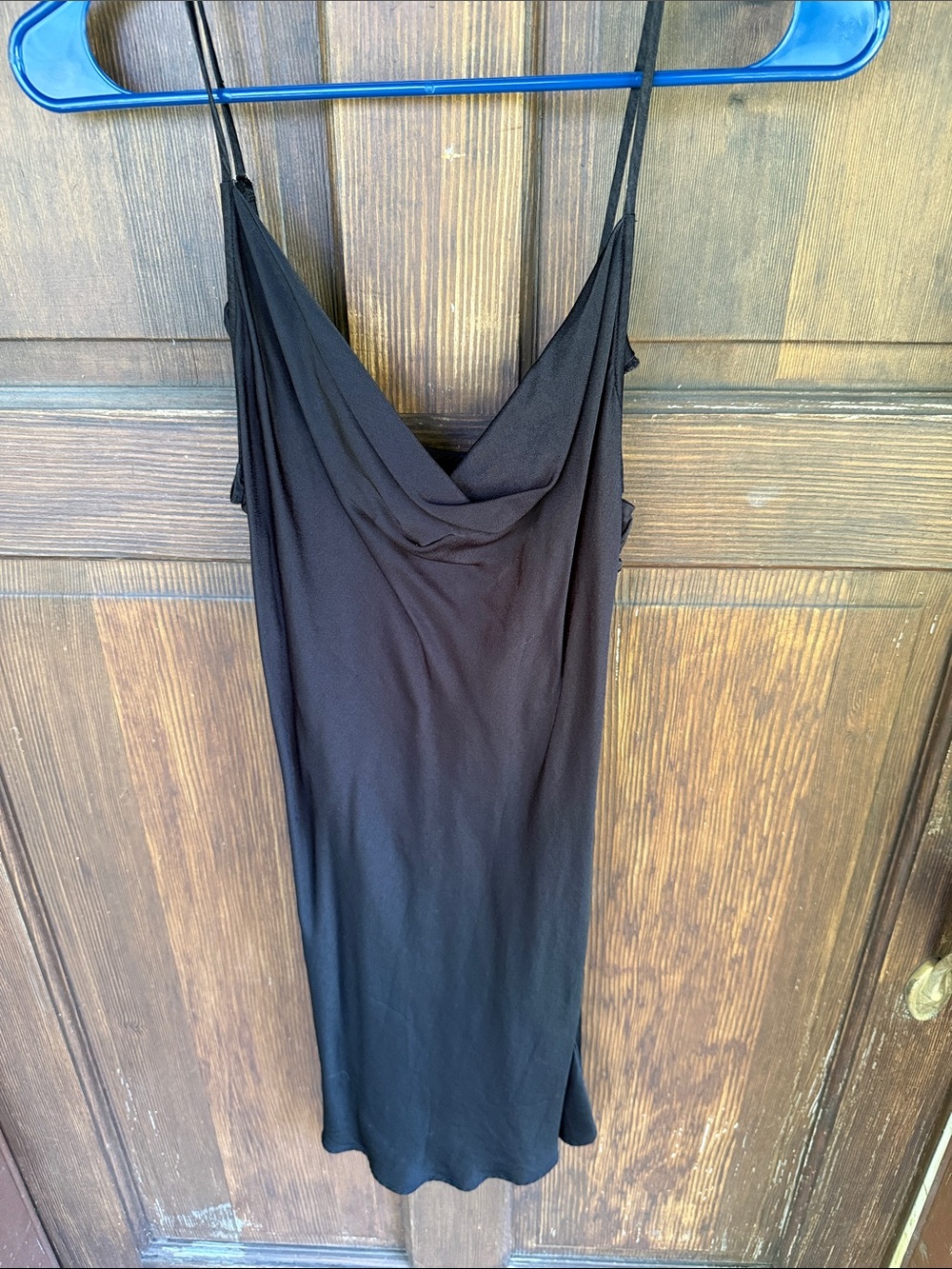 Forever 21 Black Cowl Neck Slip Tank Top
